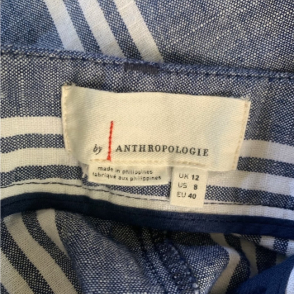 NWT Size 8 Anthropologie Striped Wide Leg Pants - Picture 12 of 13